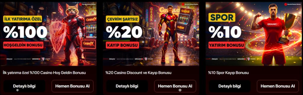 grandx bonusları